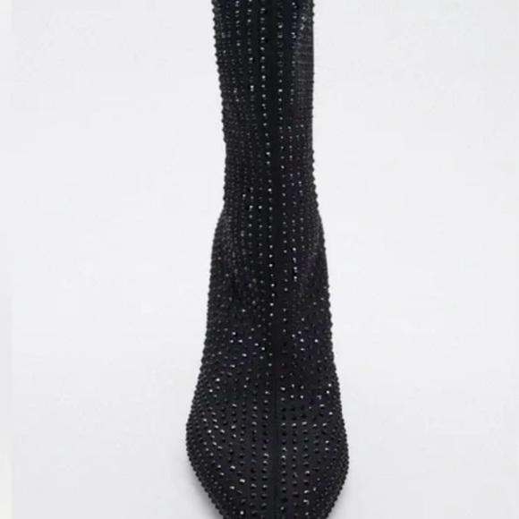‼️WOW‼️Zara - STUNNING‼️Rhinestone high heel ankle boot🤩 - Picture 7 of 11